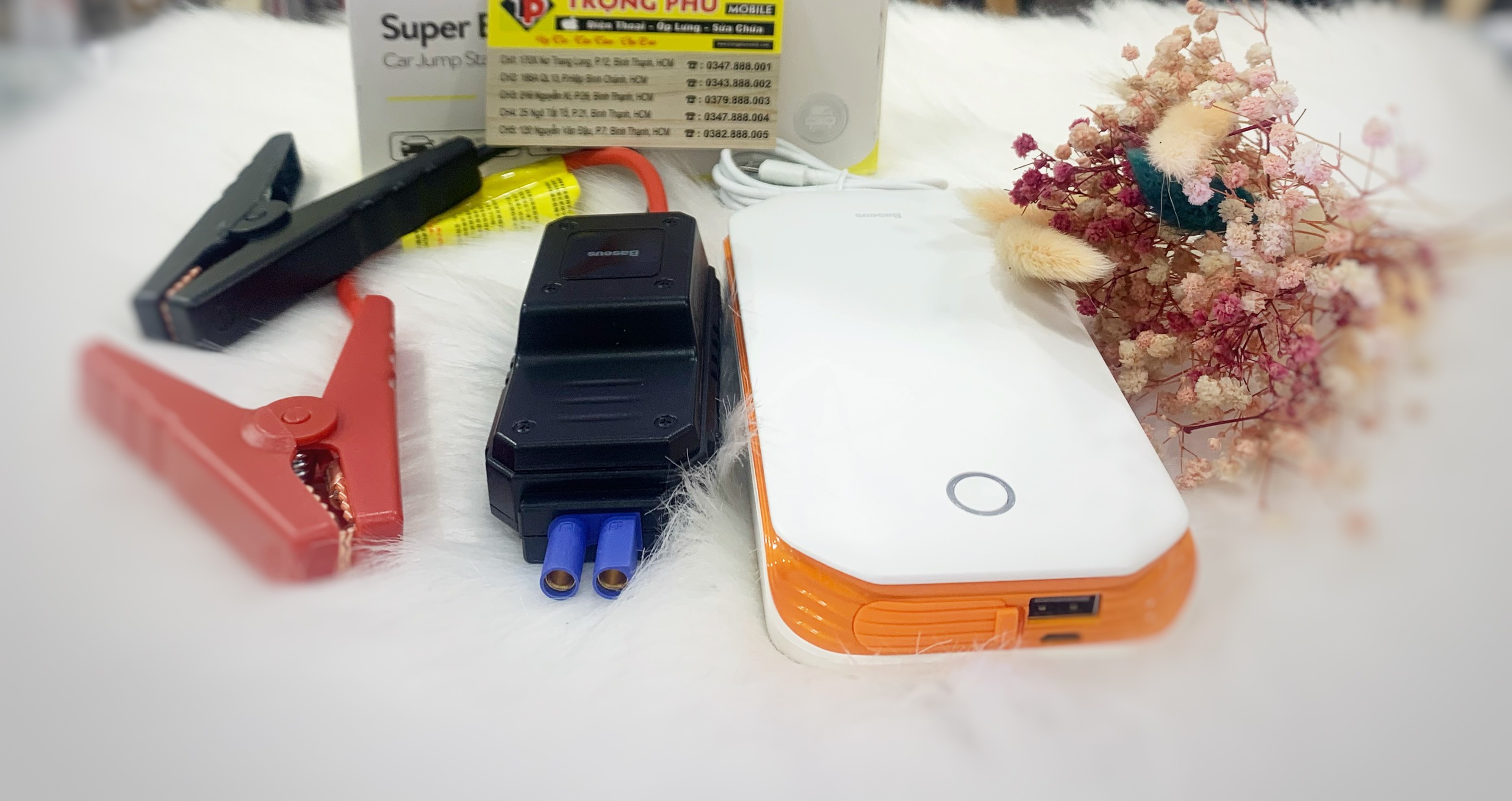 Sạc dự phòng kích bình Ô TÔ - XE MÁY Baseus CRJS01-01 8000mAh 5V 2.4A
