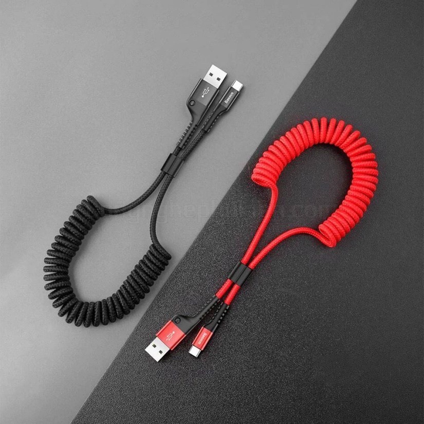 Cáp sạc Usb-Lighting Baseus Fish eye lò xo iPhone