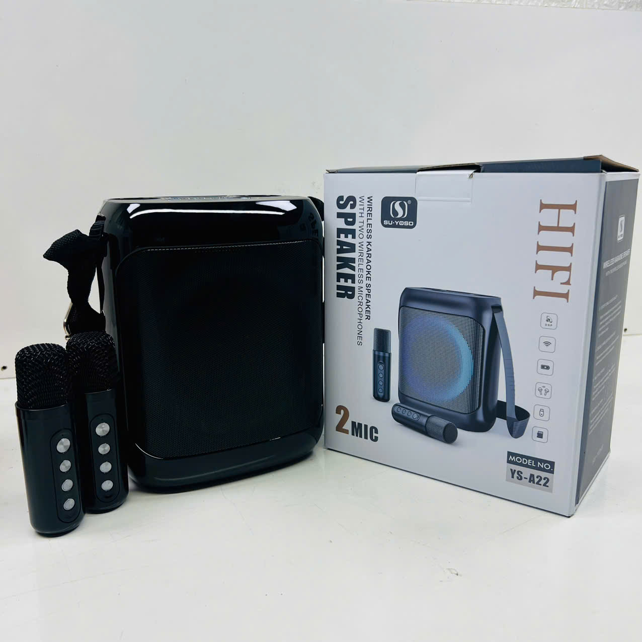Loa Karaoke Bluetooth kèm 2 mic hát YOSD Ys-A22