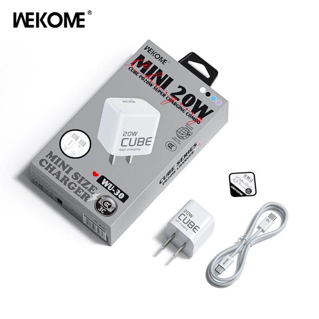 Bộ sạc TypeC-TypeC Wekome WU-30 20w