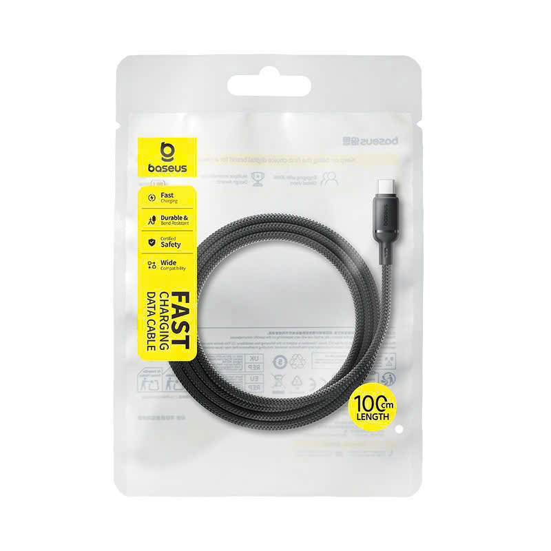Cáp sạc TypeC-Lighting Baseus smooth/Rundian dây Dù đóng túi