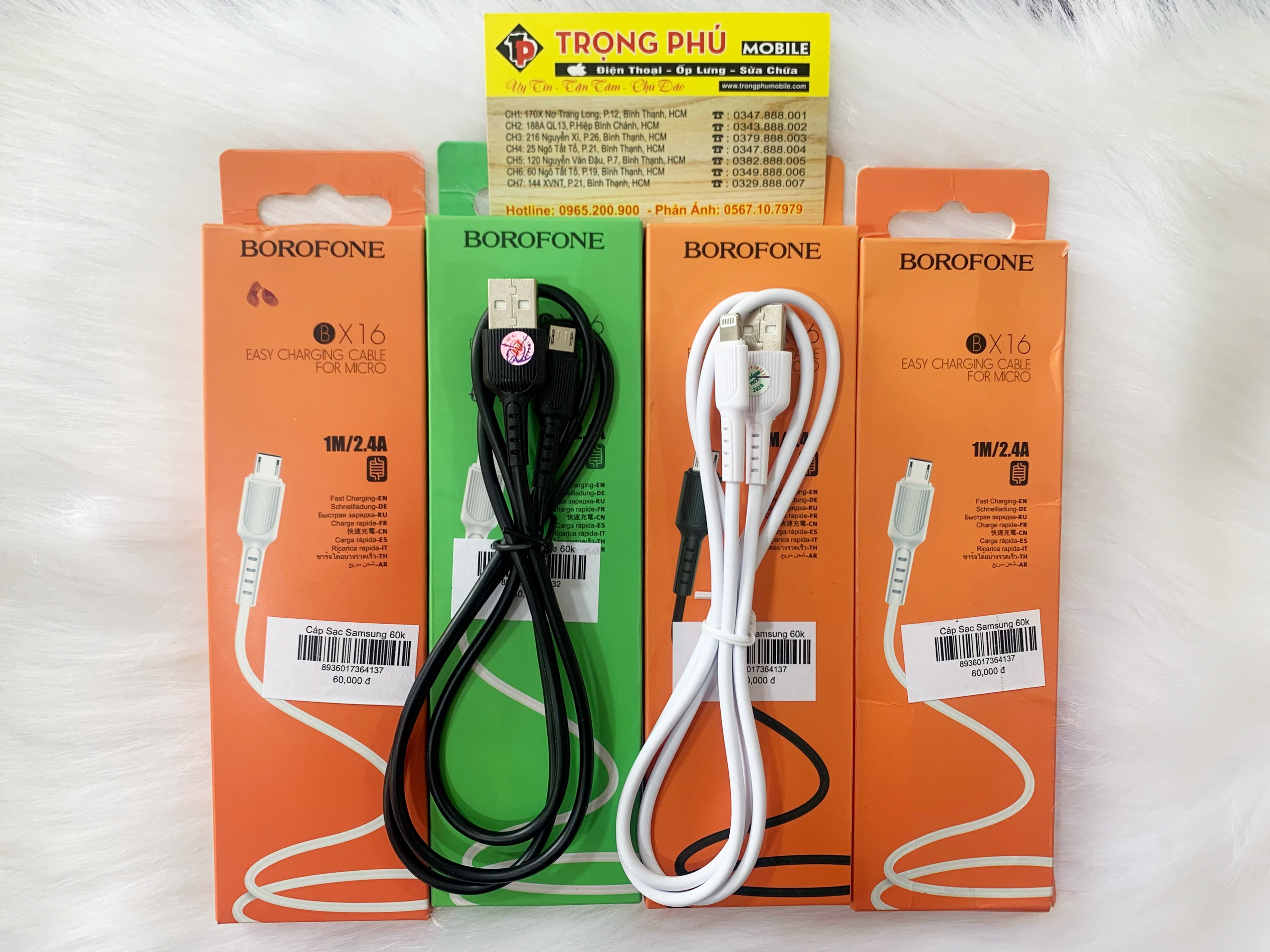 Cáp sạc Usb-Lighting Borofone BX16