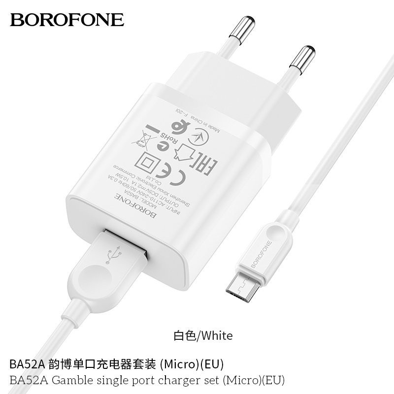 Bộ sạc Usb-Micro Borofone BA52A