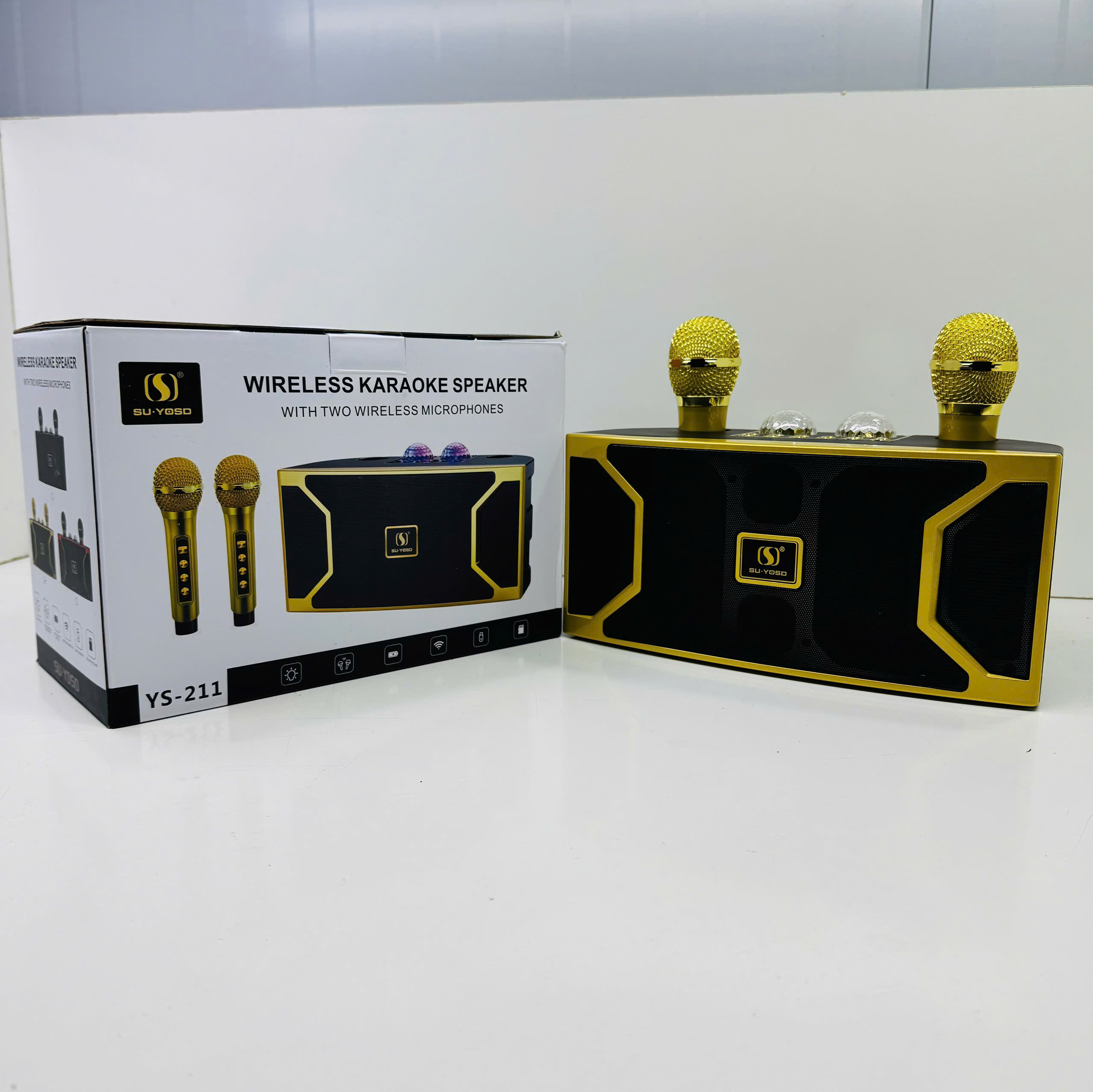 Loa Karaoke Bluetooth kèm 2 Micro hát YOSD Ys-A211