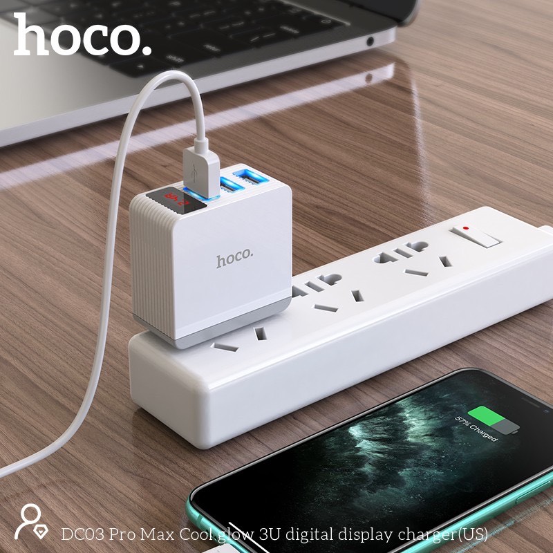 Cốc sạc usb Hoco DC03 PRO max 3.4A