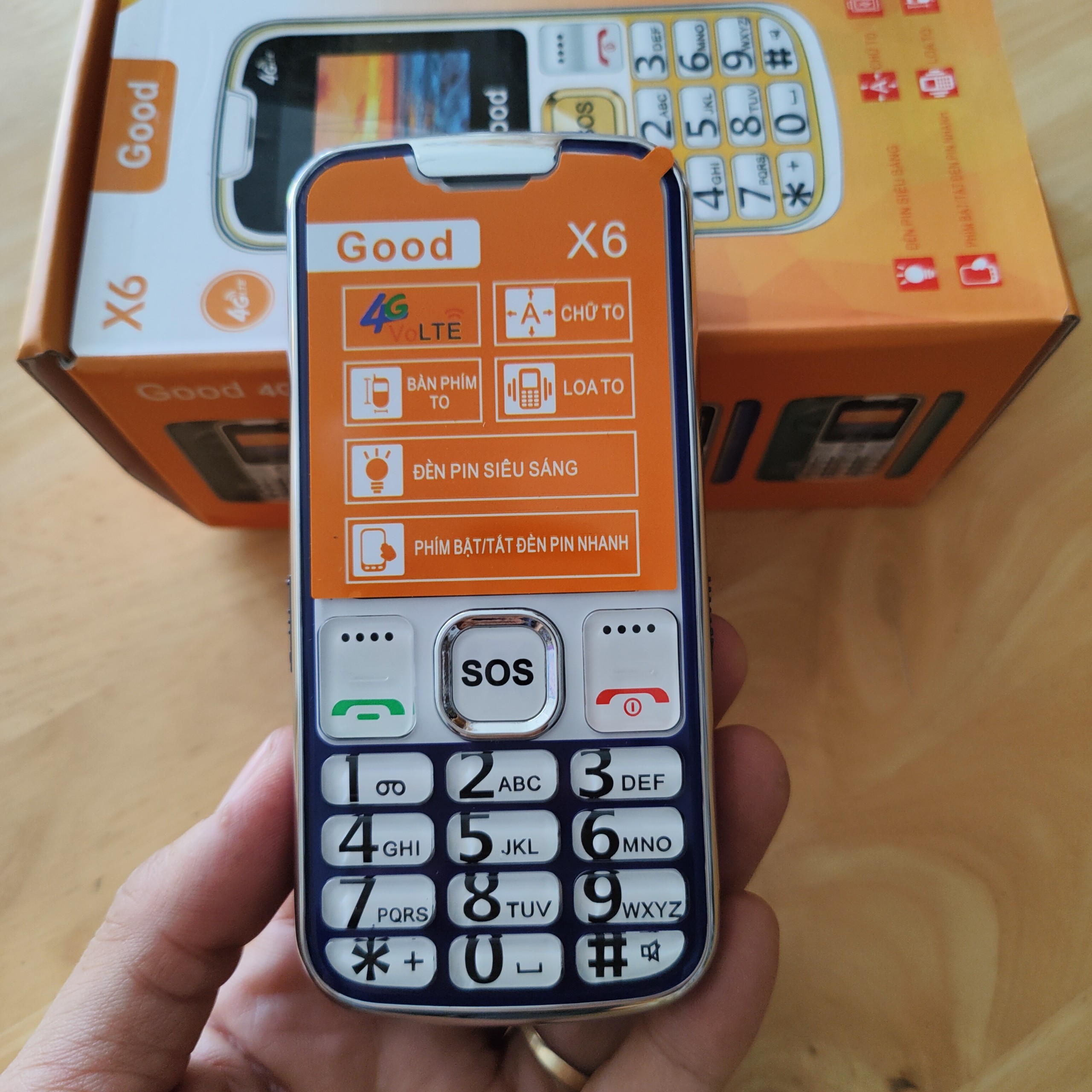 Điện thoại cho người già Good X6 pro 4G - Sóng 4G chuẩn