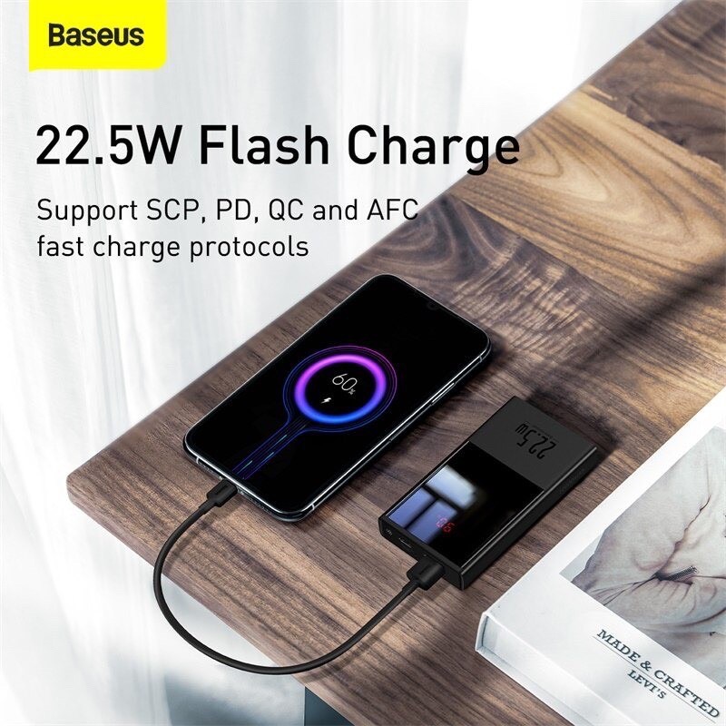 Sạc dự phòng Baseus Super mini digital 22,5w