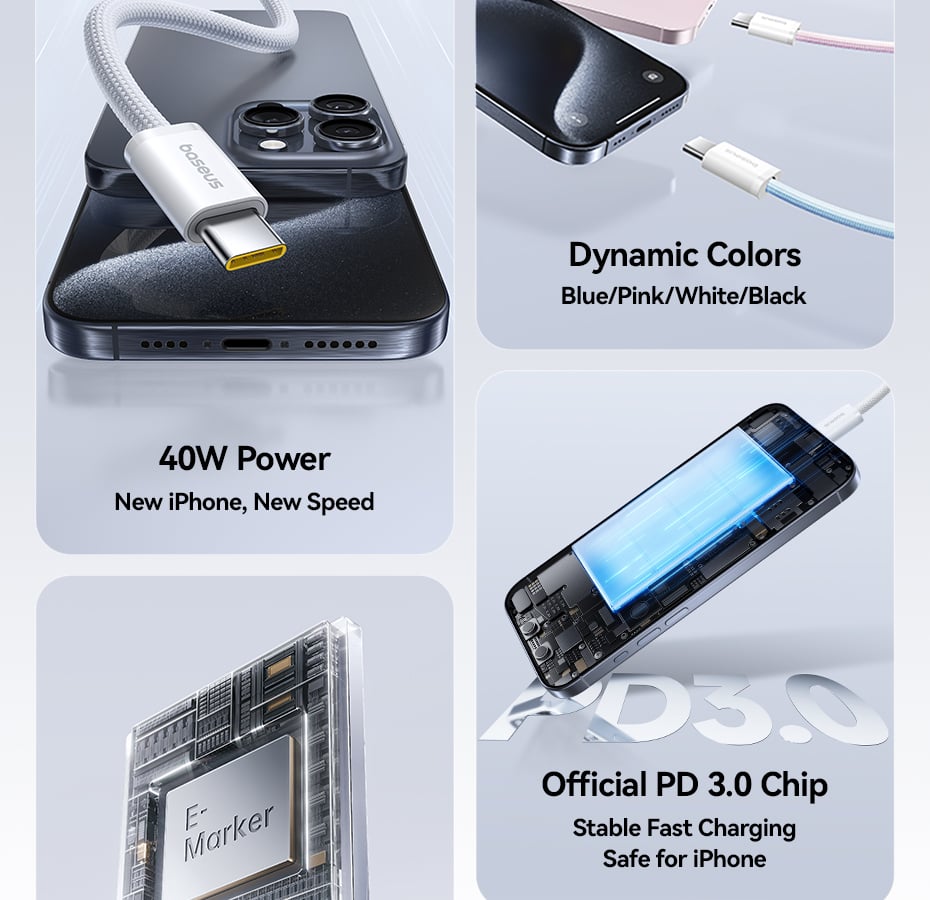 Cáp sạc TypeC-TypeC Baseus Dynamic 4 Series