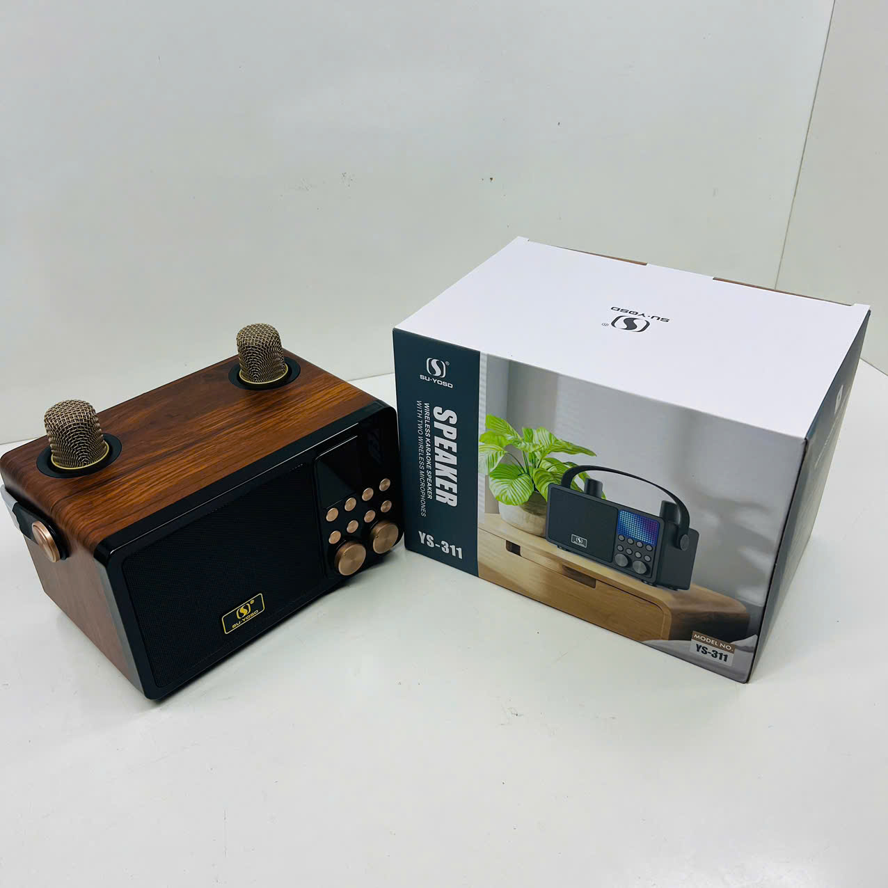 Loa Karaoke Bluetooth kèm 2 Micro hát YOSD Ys-A313