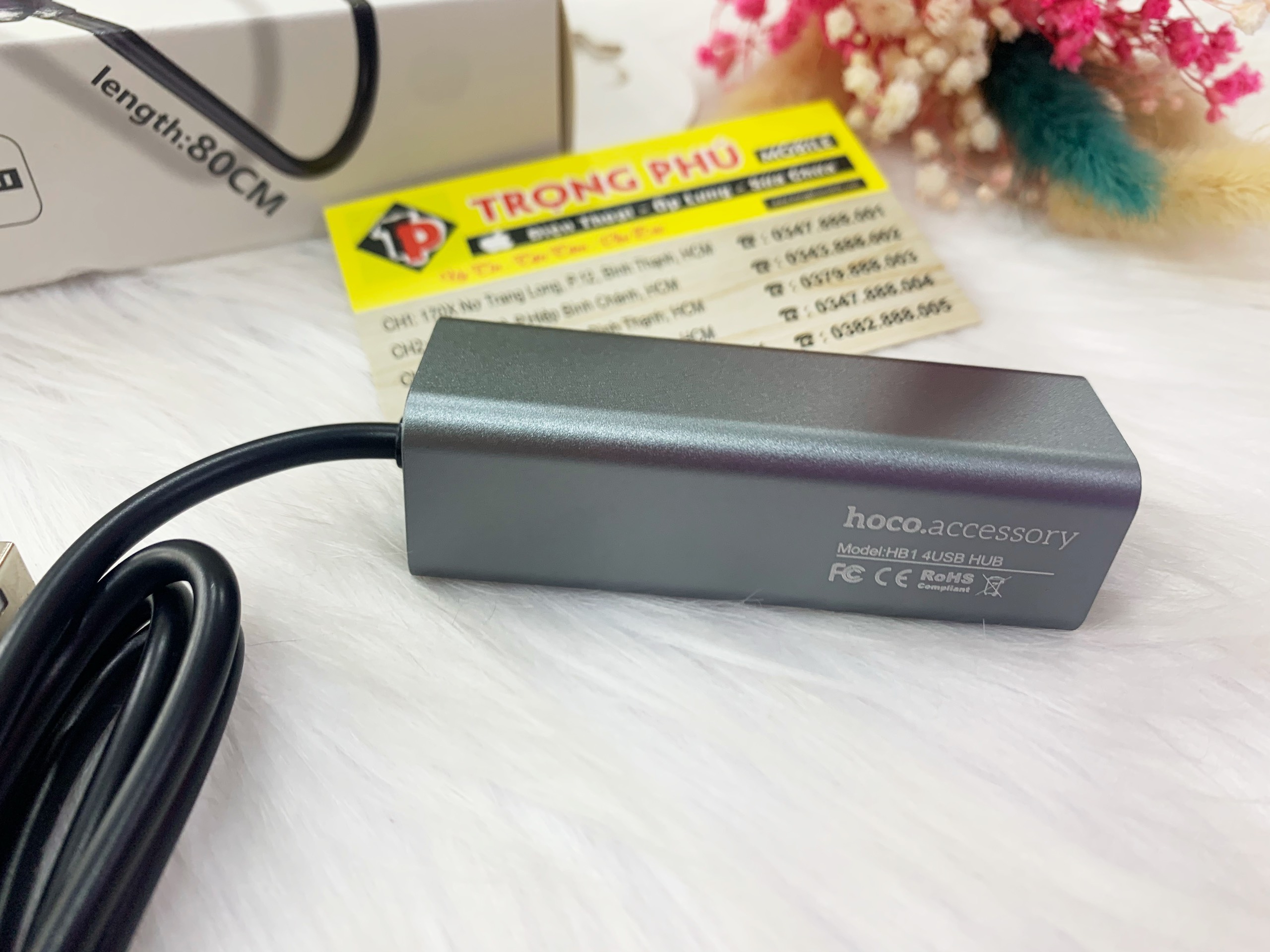 Hub chia 1usb ra 4 cổng usb 2.0 Hoco HB1