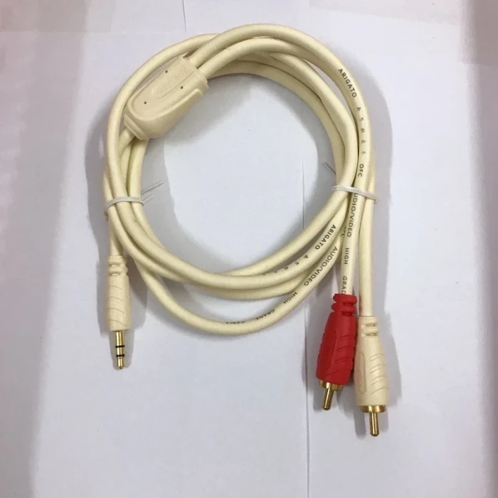 Cáp loa AV 1 3.5 ra 2 Bông sen 3m Arigato