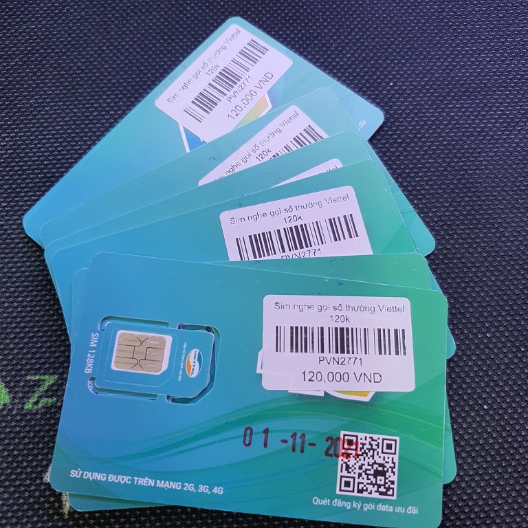 Sim Viettel nghe gọi 0đ nạp tiền lên gói 4G