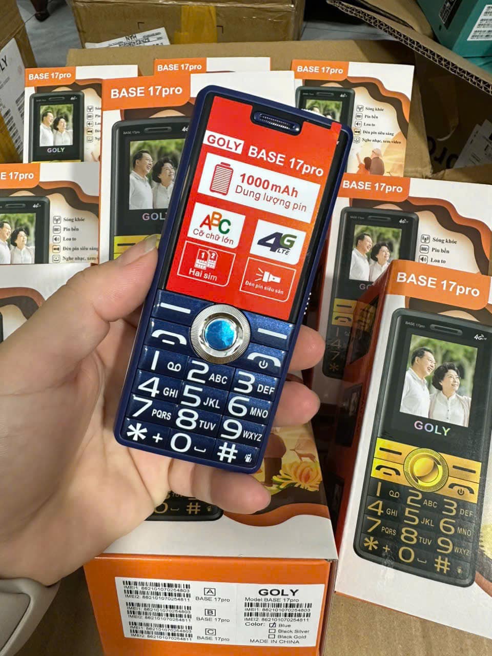 Điện thoại Goly Base 17 Pro - Sóng 4G chuẩn