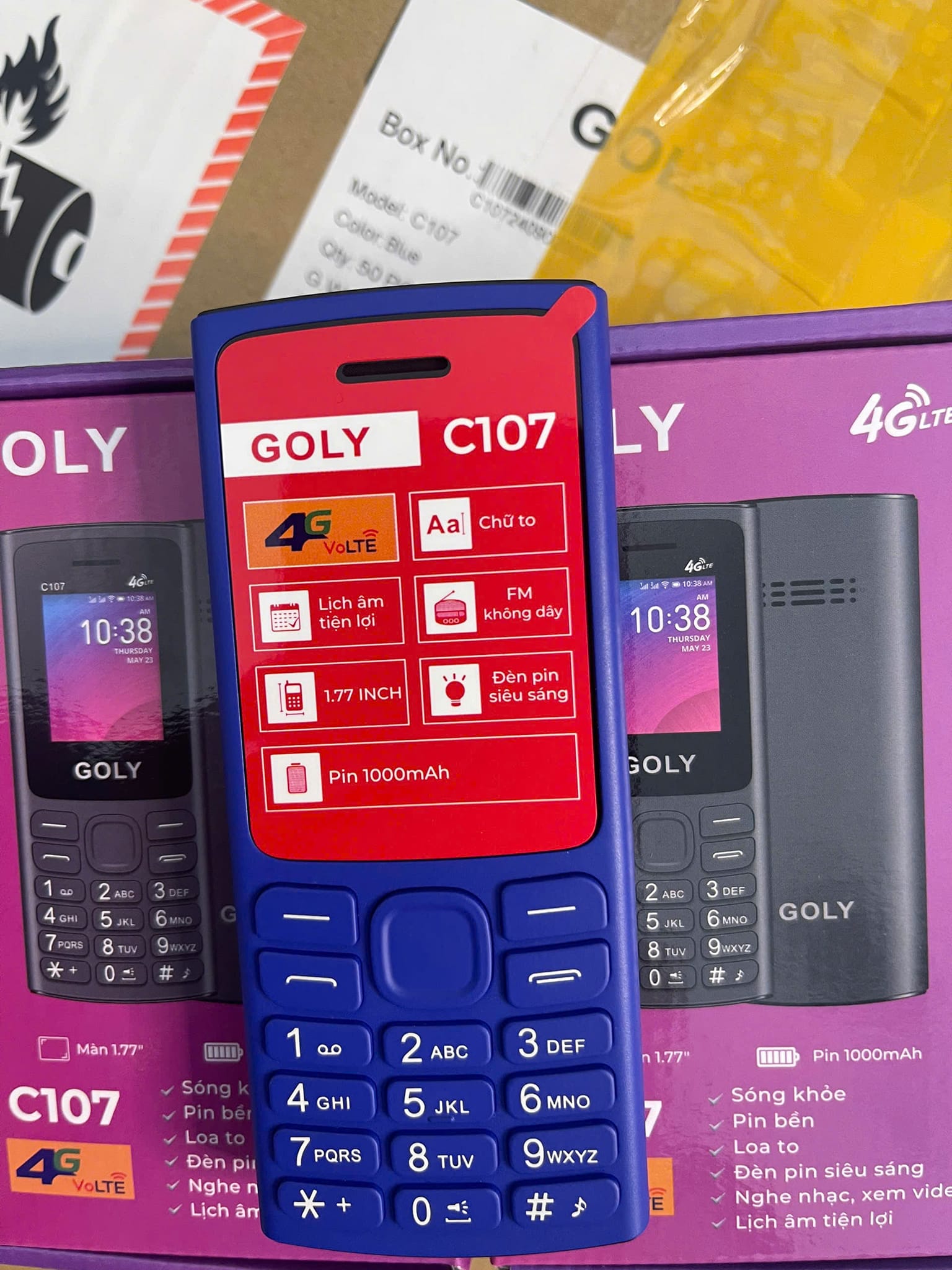 Điện thoại Goly C107 4G - Sóng 4G chuẩn