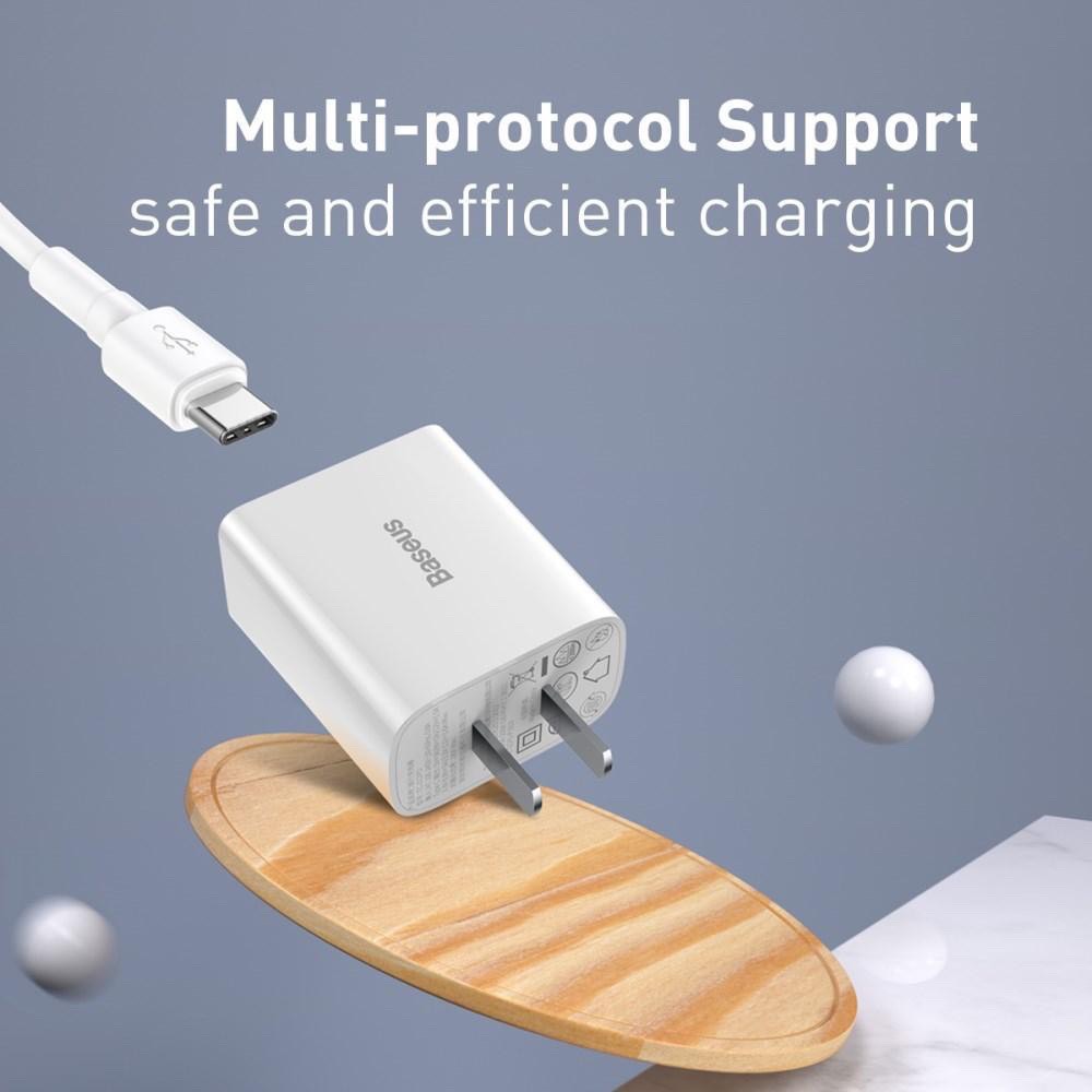 Bộ sạc TypeC-Lighting nhanh nhanh 20W Baseus Super Si Quick Charger