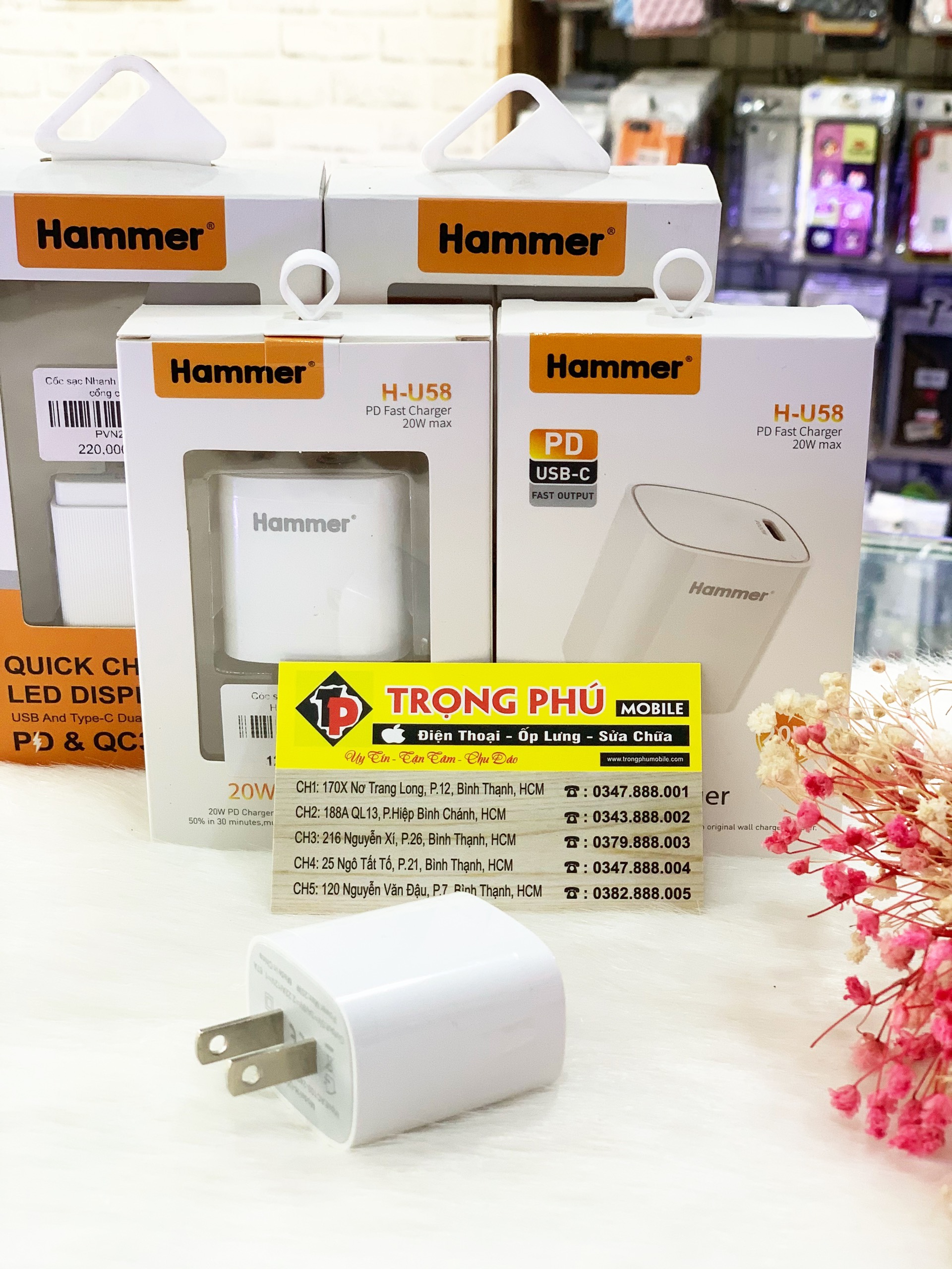 Cốc sạc TypeC Hammer H-U58 20w