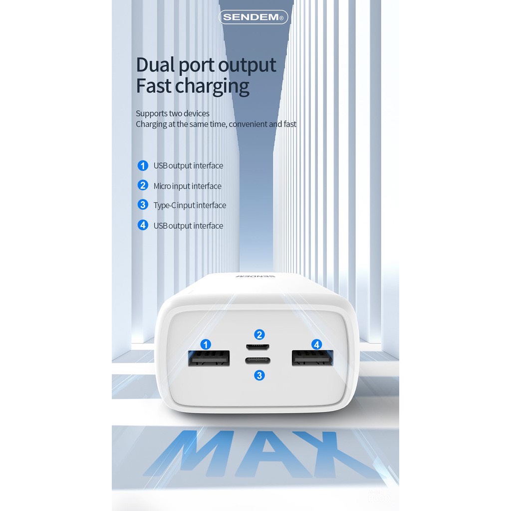 Sạc dự phòng Sendem P600 30.000mah