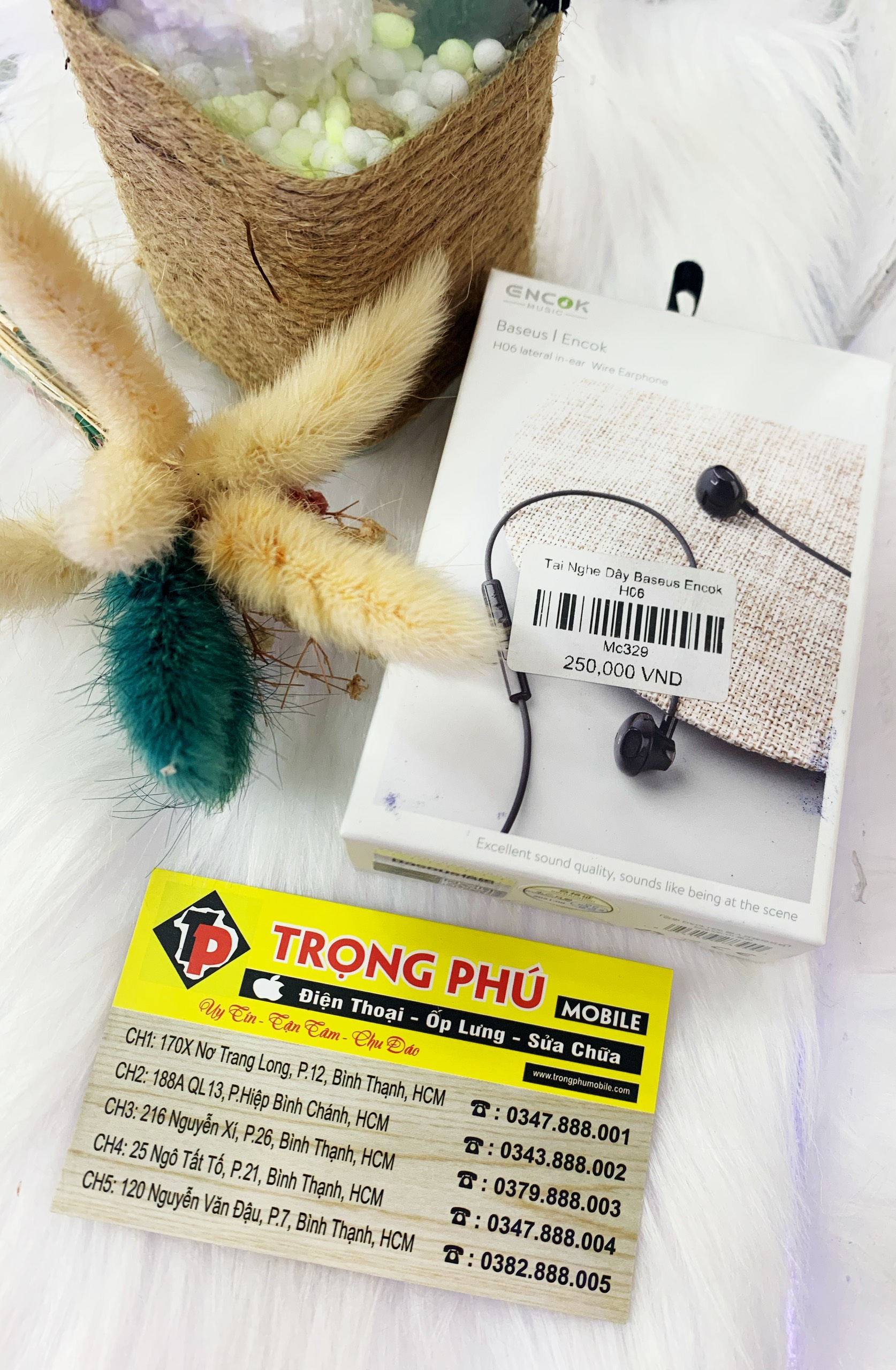 Tai nghe dây Đầu tròn Baseus Encok H06