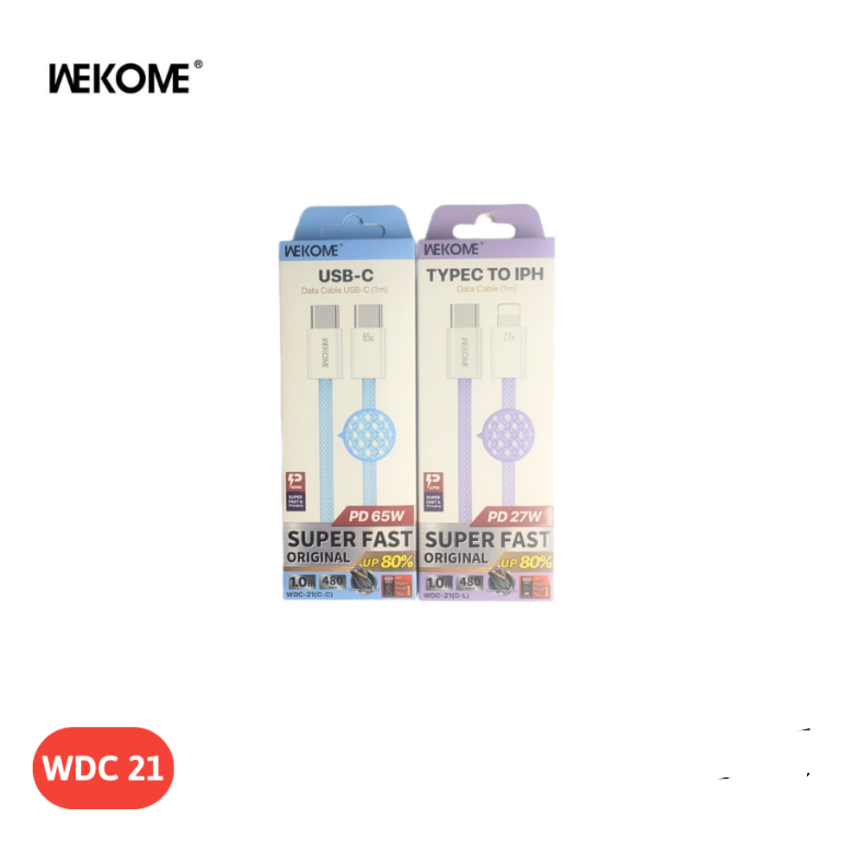Cáp sạc TypeC-Lighting Wekome WDC-21 27w