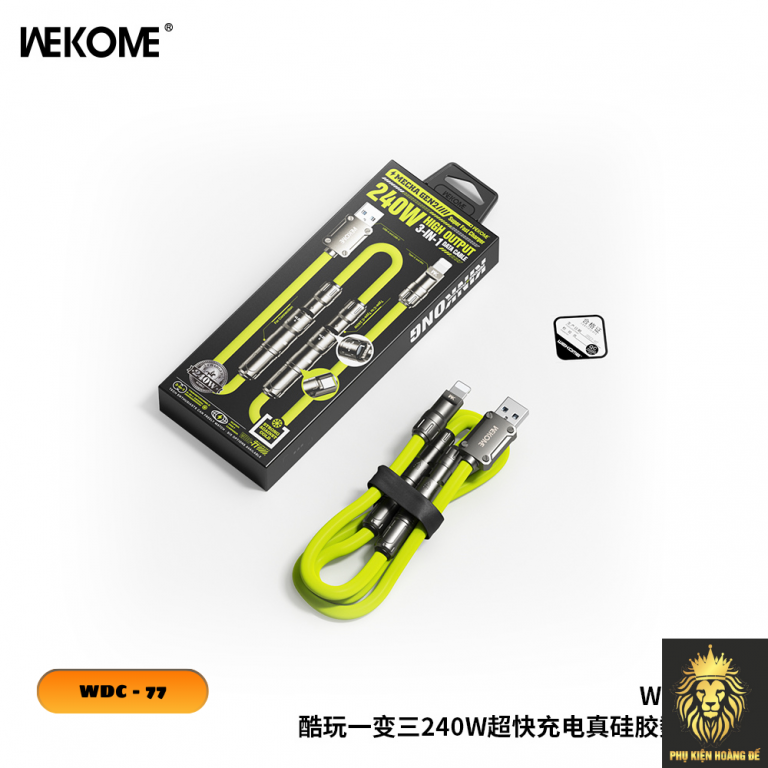 Cáp sạc 4 đầu Wekome wdc-77 240w