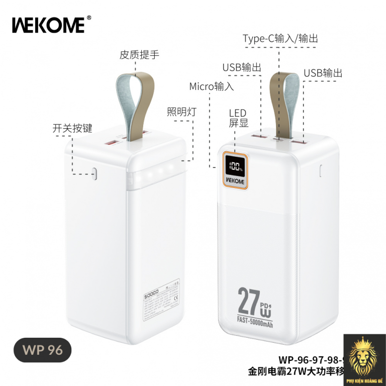 Sạc dự phòng Wekome WP-96 30.000mah