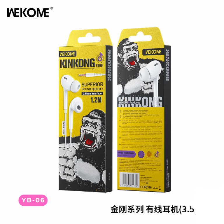 Tai nghe dây đầu tròn Wekome YB06 3.5