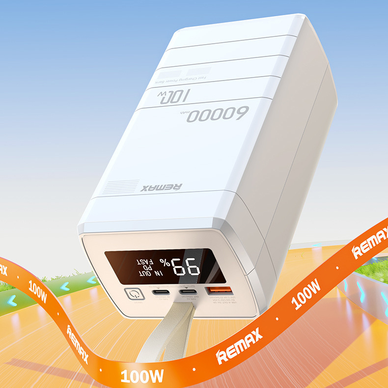 Sạc dự phòng Nhanh 100W Remax RPP-650 60.000mAh. Sạc Laptop, Macbook 20V