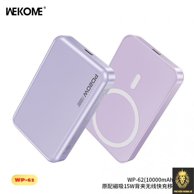 Sạc dự phòng Wekome WP-62 không dây 10.000mah 22.5w