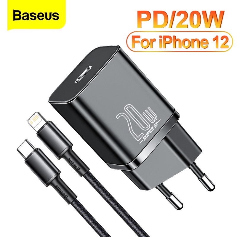 Bộ sạc TypeC-Lighting nhanh nhanh 20W Baseus Super Si Quick Charger