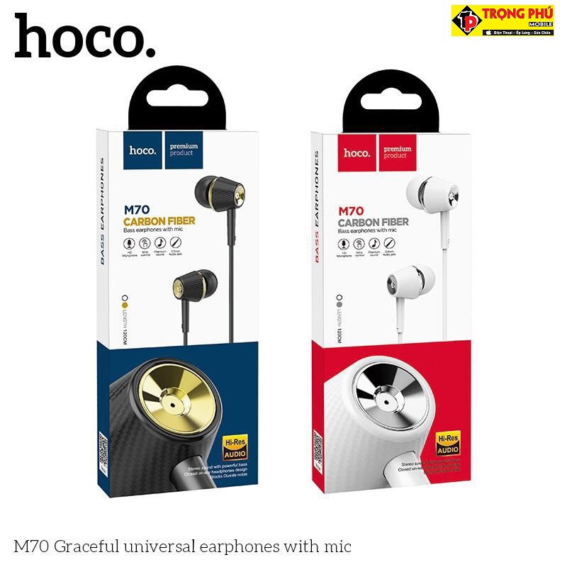Tai nghe dây Đầu tròn Hoco M70 Xịn