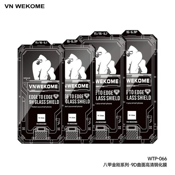 Cường lực Iphone 13,13pro,14,16e 150k Wekome Wtp-066/038 Trong