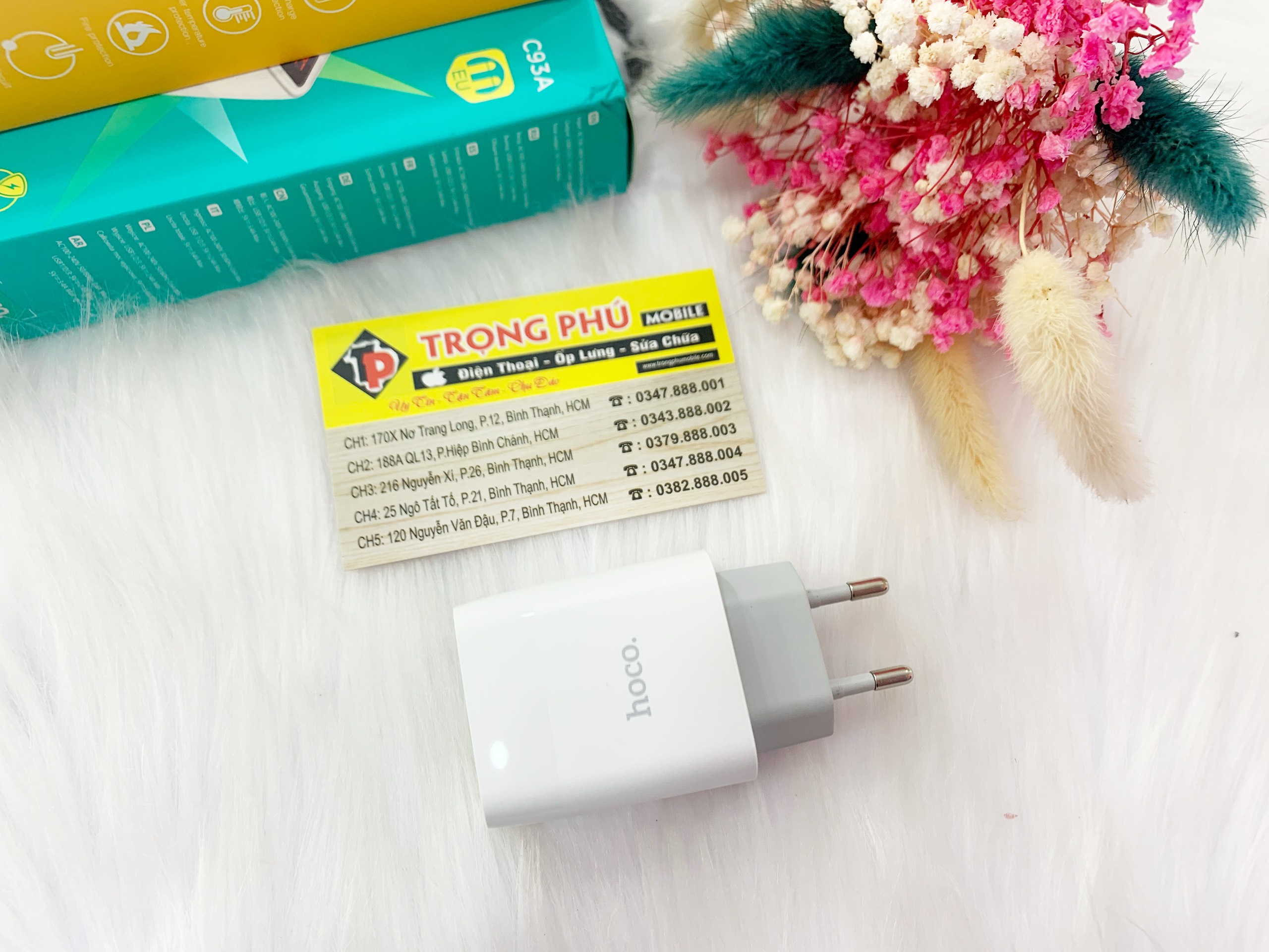 Cốc sạc 3 cổng Hoco C93A 3 cổng