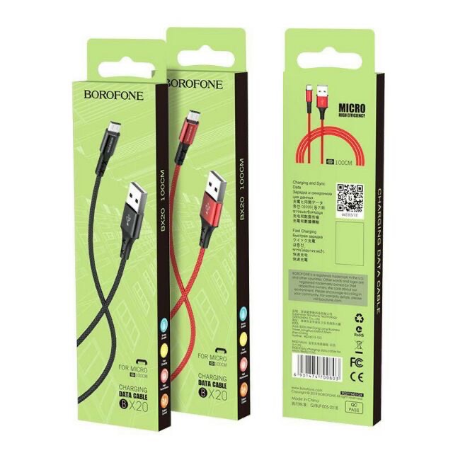 Cáp sạc Usb-Lighting borofone bx20