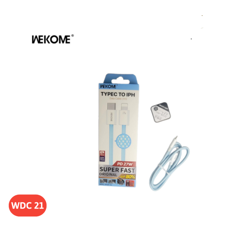 Cáp sạc TypeC-Lighting Wekome WDC-21 65w