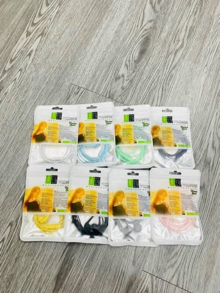 Tai nghe dây Đầu tròn màu hàn quốc đóng túi