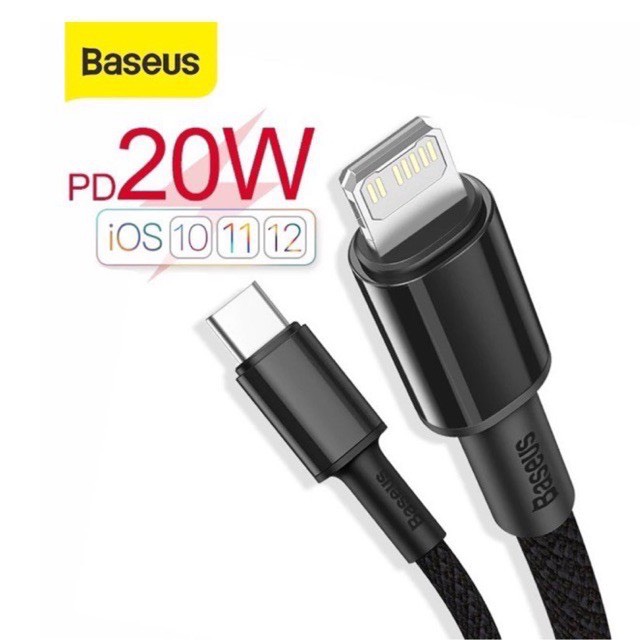 Cáp sạc TypeC-Lighting BaseusTungsten gold 20W