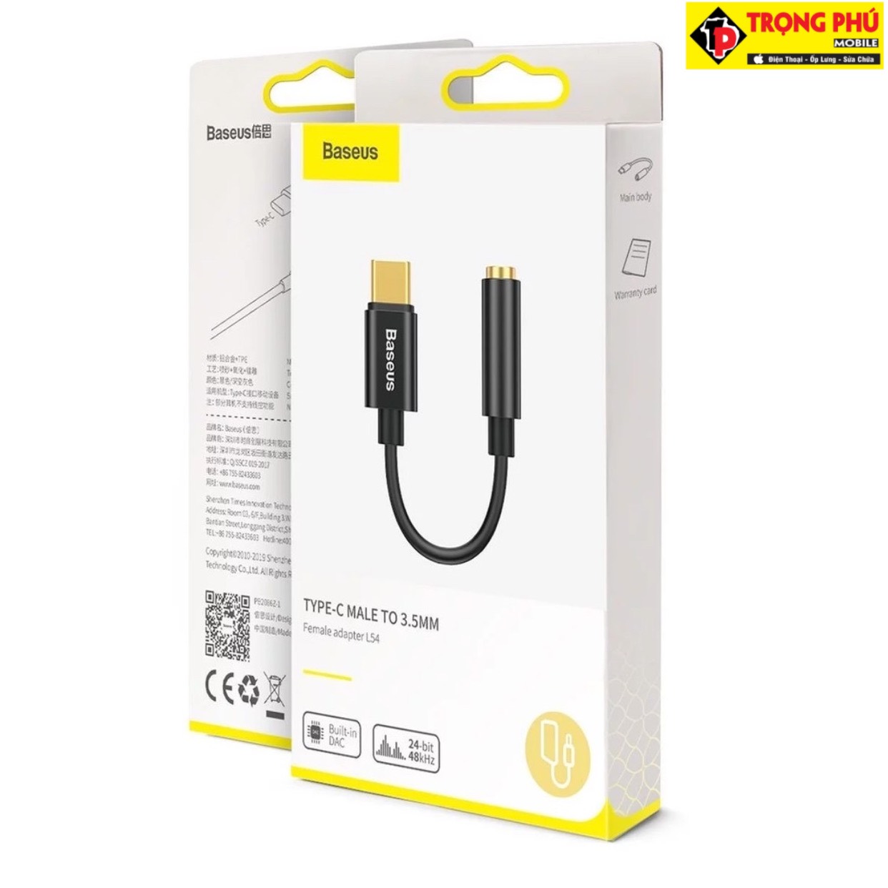 Cáp chuyển Baseus TypeC Male to 3.5mm L54