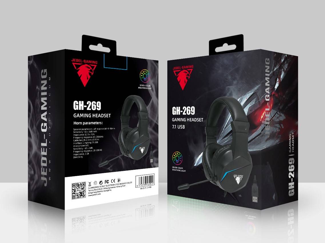 Tai nghe chụp chơi game có Microphone, giả lập âm thanh 7.1 JEDEL GH-269 gaming máy tính