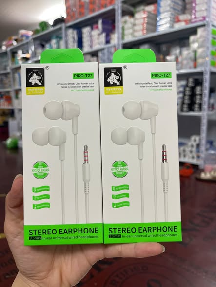 Tai nghe dây đầu tròn 3.5 Piko T27