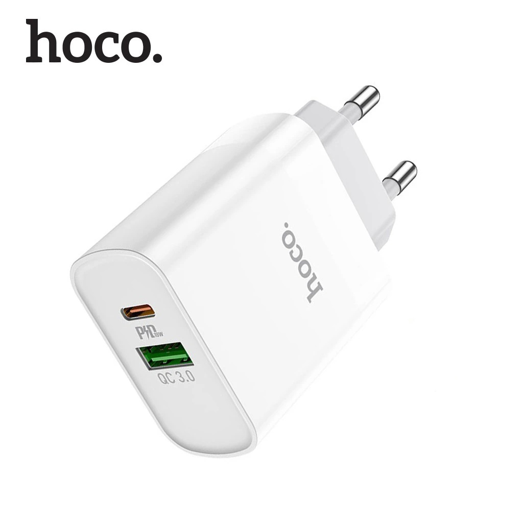 Cốc sạc 2 cổng Hoco C80A 20w ra 2 cổng USB+TypeC