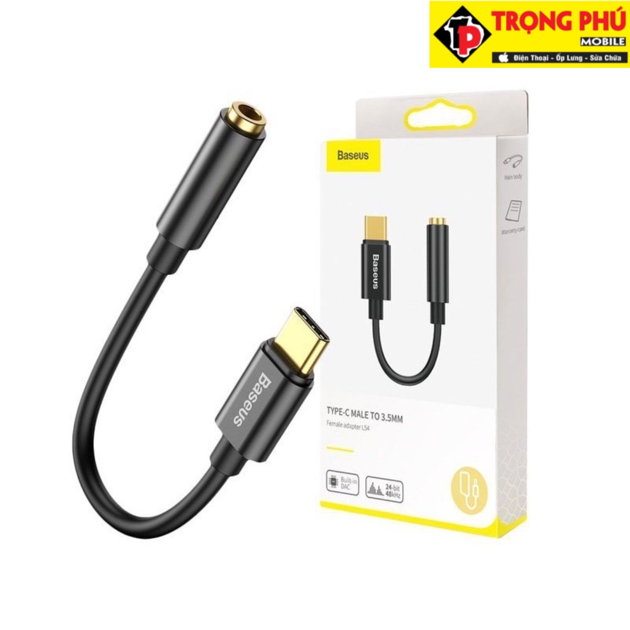 Cáp chuyển Baseus TypeC Male to 3.5mm L54