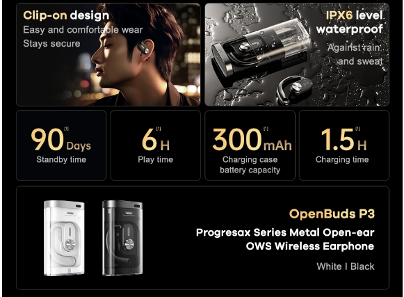 Tai nghe Bluetooth Remax Openbuds P3 Dạng Móc 1 tai