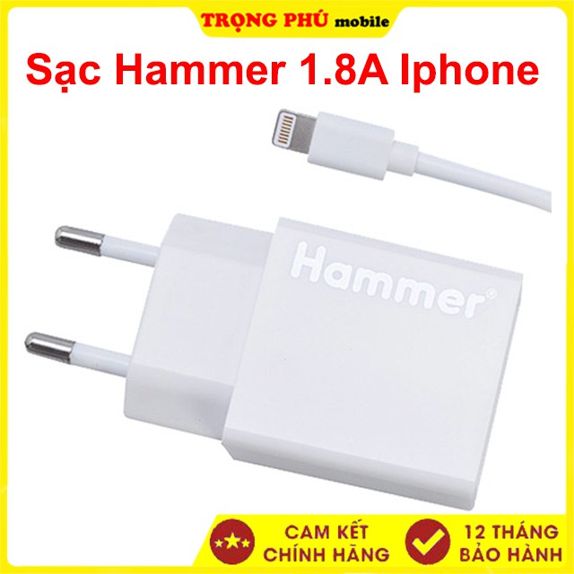 Bộ sạc Usb-Lighting Hammer 1.8A