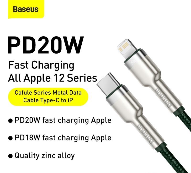 Cáp sạc Usb-Lighting Baseus Metal