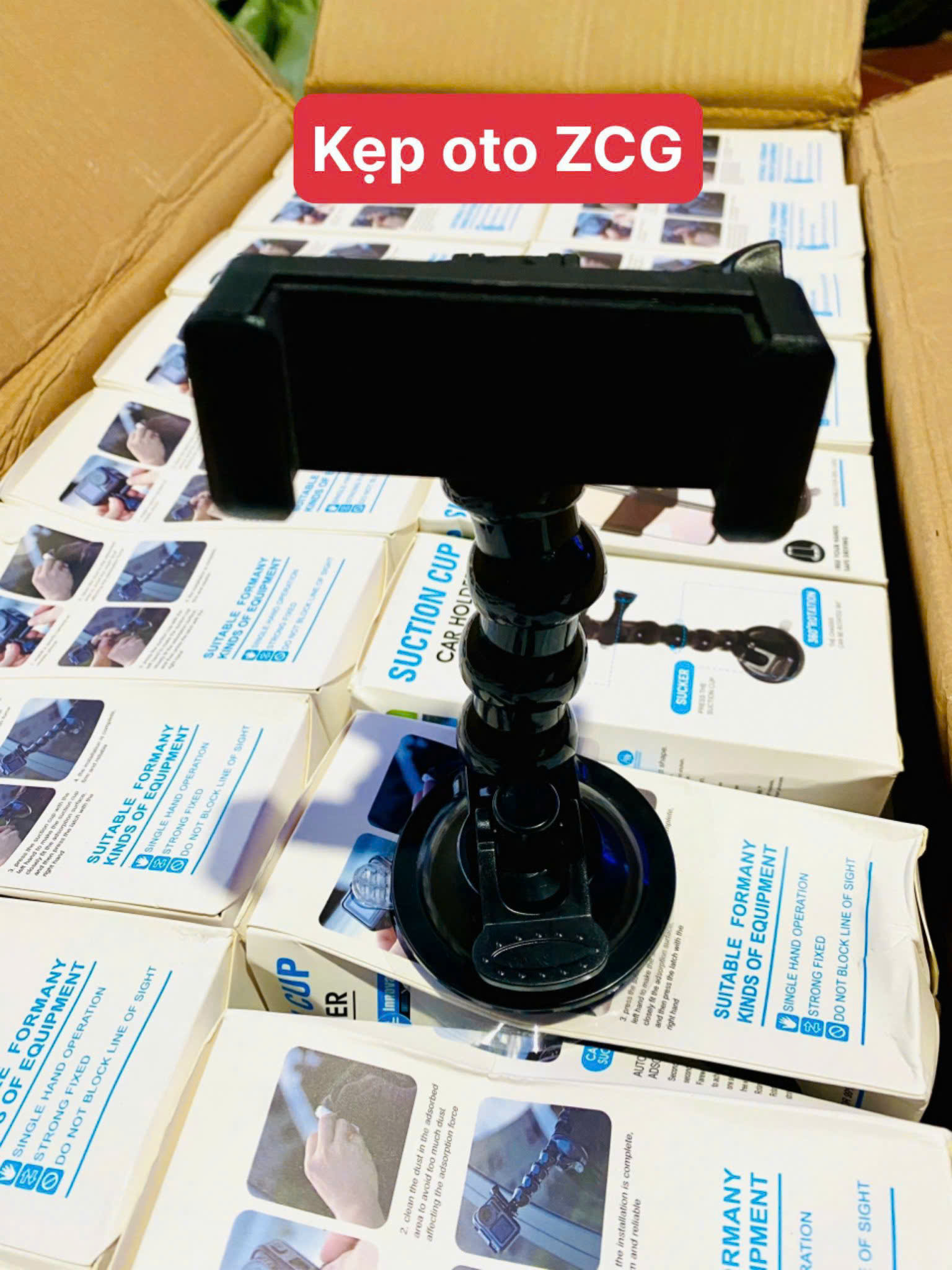 Kệ ô tô đỡ điện thoại ZCG xoay linh hoạt, Điều Chỉnh Được Cho Gopro, cam hành trình, điện thoại