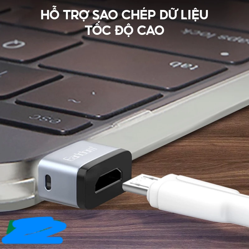 Đầu chuyển Earldom OT62 typeC đực ra cắm usb Micro cái