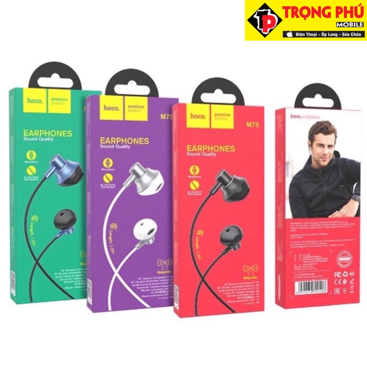Tai nghe dây Đầu tròn Hoco M75