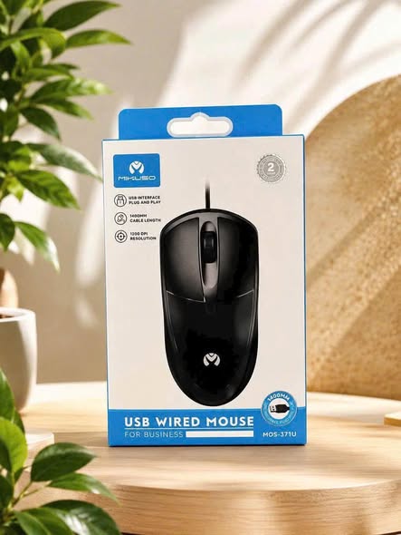 CHUỘT MÁY TÍNH CÓ DÂY MOS-371U đen