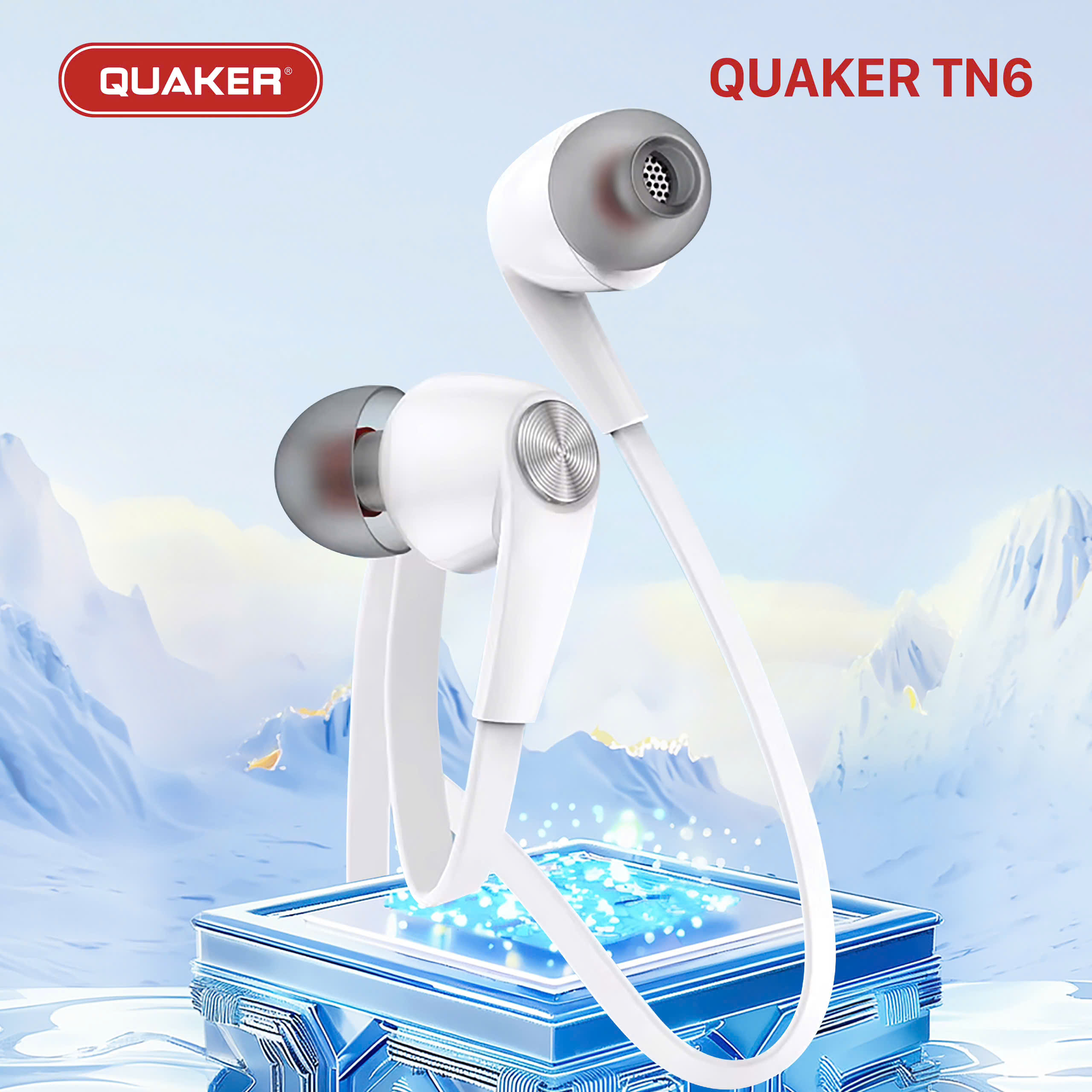 Tai nghe dây đầu tròn Quaker TN6