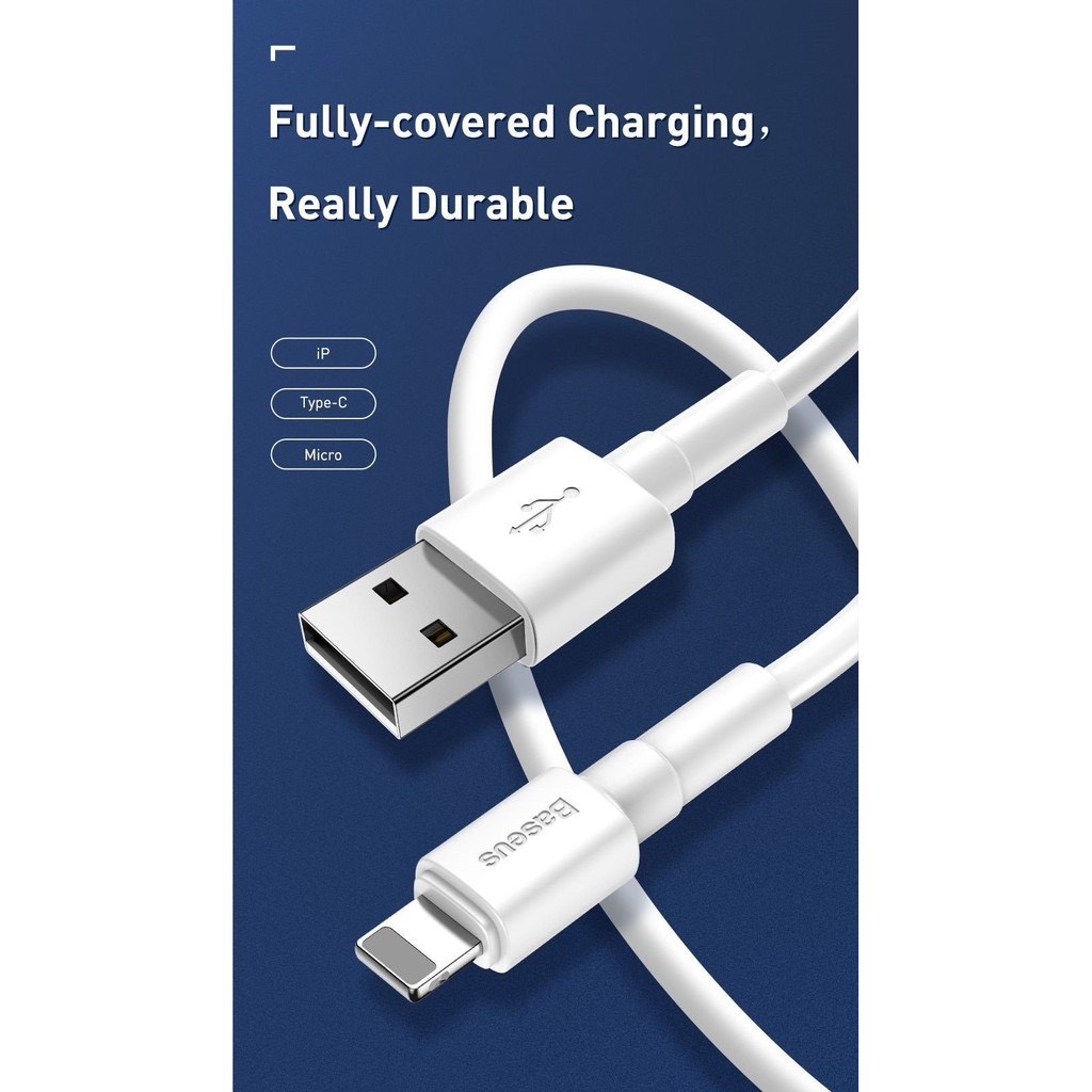 Cáp sạc Usb-Lighting Baseus Mini/Simple Wisdom